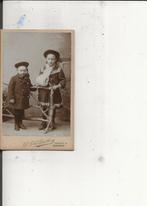 CdV Meisje met mof en broertje met baret, Ophalen of Verzenden, Voor 1920, Ongelopen, Zuid-Holland