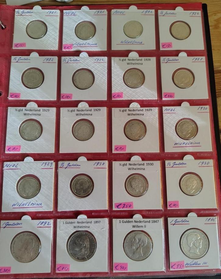 Nederland 1/2 en hele guldens zilver, Postzegels en Munten, Munten | Nederland, Koningin Juliana, Zilver, Ophalen of Verzenden