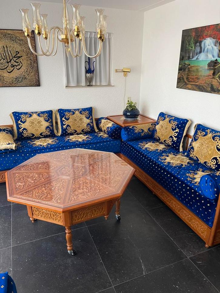 Marokkaanse sedari lees beschrijving!, Huis en Inrichting, Banken | Complete zithoeken, Zo goed als nieuw, Ophalen