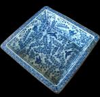Chinees 19e-eeuws blauw-wit, blauwe vogelkom, gesigneerd,, Ophalen of Verzenden
