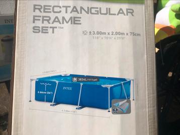 Intex Framezwembad 3.00x2.00x0,75 COMPLEET! beschikbaar voor biedingen