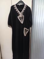 Marokkaanse katoenen kaftan huisjurk (M), Maat 38/40 (M), Verzenden, Zwart, Zo goed als nieuw