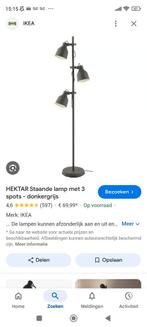 Staande lamp met 3 spots donkergrijs, Huis en Inrichting, Lampen | Vloerlampen, Ophalen, Zo goed als nieuw, Metaal, 150 tot 200 cm
