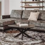 *ACTIE* Salontafel Pianella Mango Hout Naturel en Zwart (5), Ophalen of Verzenden, Nieuw, Rond, Salontafel Pianella Ei Vorm Mango Hout Naturel Zwart