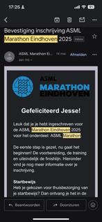 Startbewijs voor de hele marathon van Eindhoven, Eén persoon, Oktober