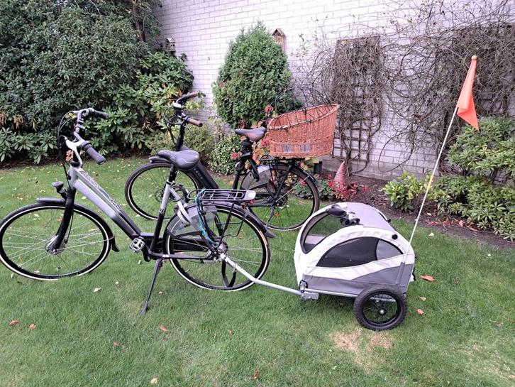 honden fietskar / wandelwagen, Fietsen en Brommers, Fietsaccessoires | Aanhangers en Karren, Zo goed als nieuw, Hondenkar, Ophalen