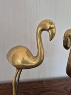Hollywood regency koperen flamingo stel messing, Antiek en Kunst, Ophalen of Verzenden