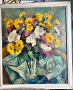 Olie schilderij Wim Helder - bloemen stilleven, Antiek en Kunst, Ophalen