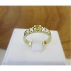 Gouden 14 karaats Ring met Diamant en gele saffier, Nieuw, Goud, Goud, Met edelsteen