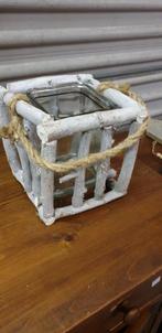 windglas voor kaars ,van hout en glas, Huis en Inrichting, Woonaccessoires | Overige, Ophalen of Verzenden, 'T Olde Gre-j, Info@toldegrej.nl