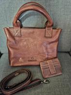 Micmac Bags leren tas + bijpassende pasjeshouder, Ophalen of Verzenden, Zo goed als nieuw, Bruin, Handtas