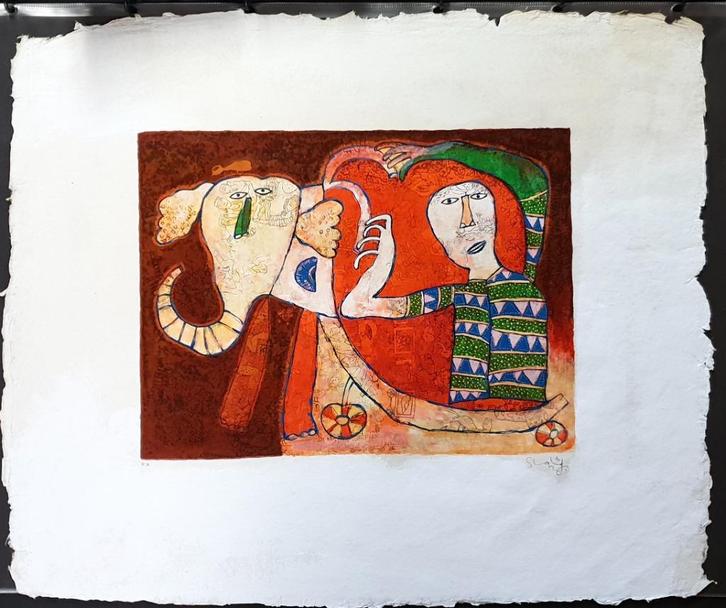 Prent van Shahid Parvez 6, Antiek en Kunst, Kunst | Litho's en Zeefdrukken, Ophalen
