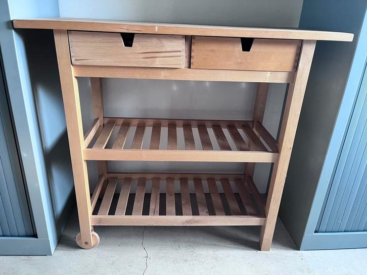 Ikea keukentrolley, Huis en Inrichting, Tafels | Sidetables, Zo goed als nieuw, 25 tot 50 cm, 100 tot 150 cm, Rechthoekig, Ophalen