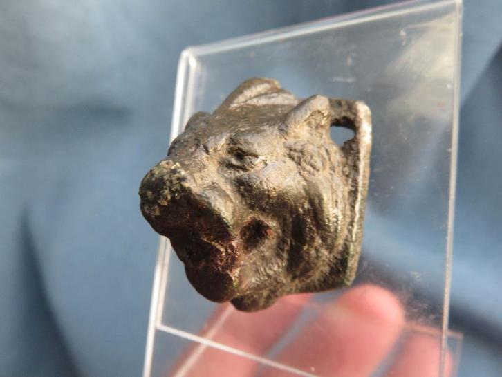 Romeinse rijk - leeuw in brons - 1e - 3e eeuw - bodemvondst, Antiek en Kunst, Antiek | Koper en Brons, Brons, Ophalen of Verzenden