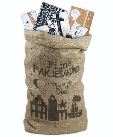Jute speelgoedzak Sinterklaas NIEUW, Diversen, Sinterklaas, Nieuw, Ophalen of Verzenden
