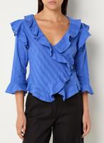 Laagam blouse, blauw, maat S, Kleding | Dames, Blouses en Tunieken, Laagam, Zo goed als nieuw, Maat 36 (S), Verzenden