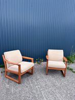 Vintage easy chair silkeborg fauteuil teak deens, Ophalen, Gebruikt, 75 tot 100 cm, X