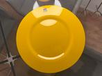 Leonardo schaal plat geel, Gebruikt, Schaal, Rond, Ophalen of Verzenden