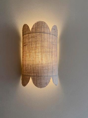 Wand lampenkapje jute boho bohemian ibiza stijl beschikbaar voor biedingen