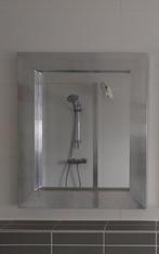 Spiegel zilver kleurige lijst, Ophalen, Gebruikt, Minder dan 100 cm, Rechthoekig