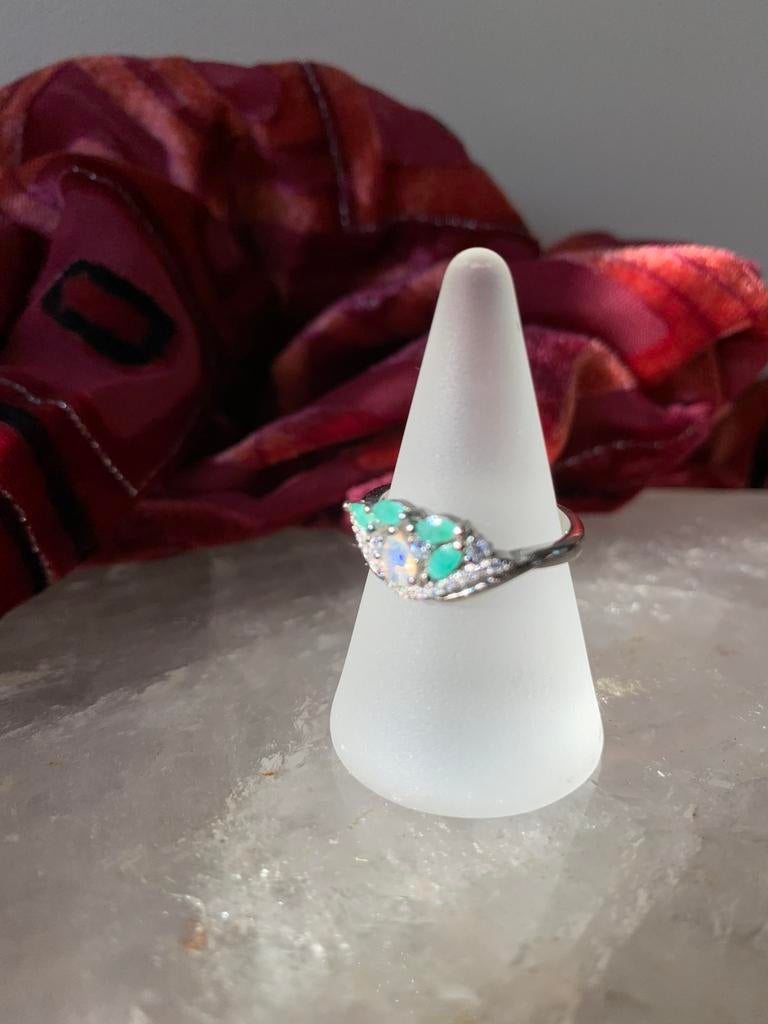 Smaragd opaal edelopaal geluk creatief vreugde magie uniek, Nieuw, Ophalen of Verzenden, 17 tot 18, Dame of Heer