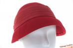 Vintage Dames cloche hoedje Maison de Bonneterie rood 54 =XS, 55 cm (S, 6⅞ inch) of minder, Hoed, Maison Bonneterie, Ophalen of Verzenden