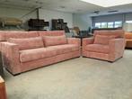 Showroom model bank + fauteuil actieprijs €695,-, ., Ophalen of Verzenden, Zo goed als nieuw, .