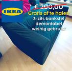 IKEA bankstel, weinig gebruikt, gratis af te halen, Huis en Inrichting, Banken | Bankstellen, 150 tot 200 cm, Zwart stof, Rechte bank