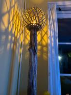 Boomstam Vloerlamp - Landelijk & Uniek, Ophalen of Verzenden, Zo goed als nieuw, Hout, 150 tot 200 cm