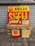 Diverse oude SHELL olie blikken, Gebruikt, ., ., .