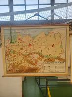 Oude schoolkaart van Duitsland en Polen, Antiek en Kunst, Ophalen of Verzenden