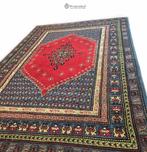 Grote Perzisch tapijt handgeknoopt vloerkleed wol Tunis, Huis en Inrichting, Gebruikt, Verzenden, Rood, 200 cm of meer