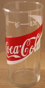 Coca-Cola glas met schuine band maat aanduiding 0,3L K6, Verzamelen, Glas en Borrelglaasjes, Verzenden, Nieuw, Bierglas