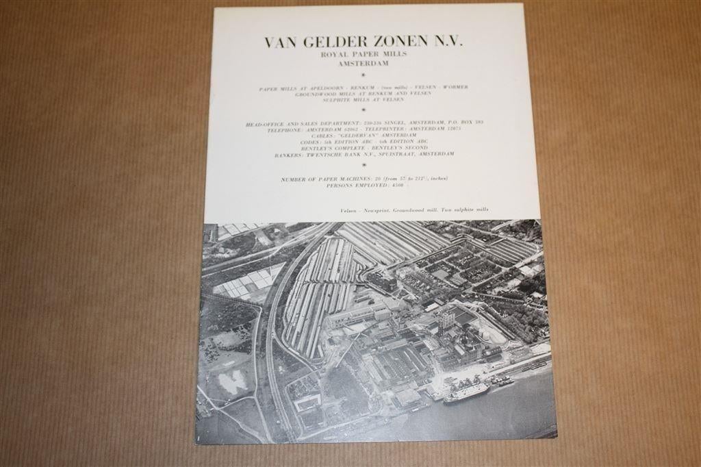 Van Gelder Zonen NV Papiermakers Info uitgave Ca 1960 !!, Ophalen of Verzenden, Gelezen