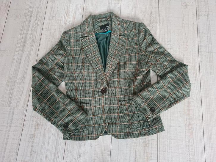 Leuk geruit colbert met een glimmertje van H&M mt 38, Kleding | Dames, Jasjes, Kostuums en Pakken, Zo goed als nieuw, Jasje, Maat 38/40 (M)