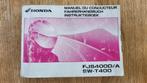 Instructieboek Honda Silverwing SW-T400 FJS400D/A, Ophalen of Verzenden, Honda