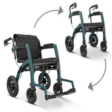Rollz Motion 2.1 Rolstoel-rollator kleur Island Blue Maat M beschikbaar voor biedingen
