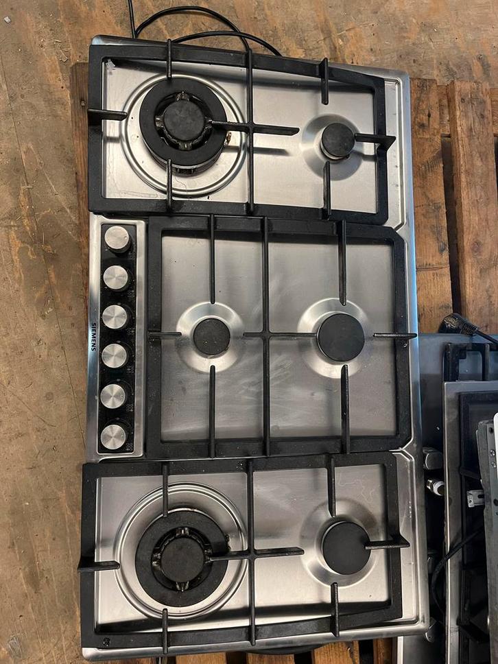 Siemens Gaskookplaat - Inbouw - 90 CM, Witgoed en Apparatuur, Kookplaten, Gebruikt, Inbouw, Gas, 5 kookzones of meer, Ophalen of Verzenden
