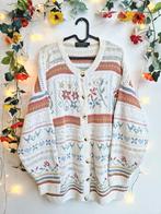 Prachtig uniek vintage vest van katoen met bloemen, Ophalen of Verzenden, Zo goed als nieuw, Maat 46/48 (XL) of groter