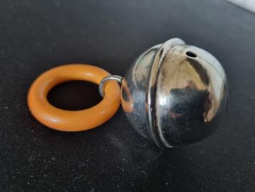 Zilveren Oud Hollandse Rammelaar – Rinkelbel. beschikbaar voor biedingen