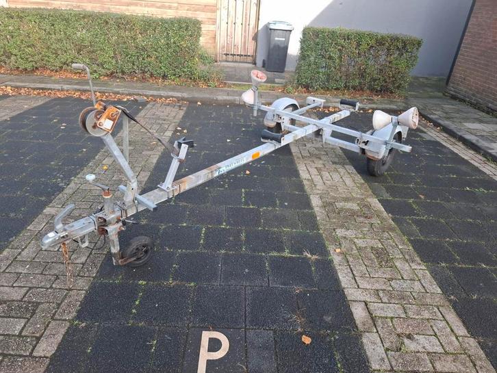 T.e.a.b. Freewheel trailer/AM410 rubberboot 9.9b pk bj 2024, Watersport en Boten, Boottrailers, Ophalen