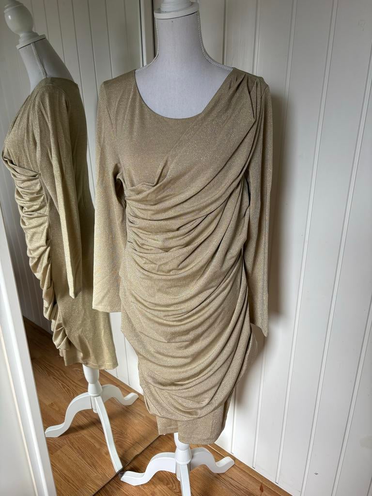 Elegante Marc Cain Jurk - Maat 6, Beige, Maat 42/44 (L), Ophalen of Verzenden, Zo goed als nieuw