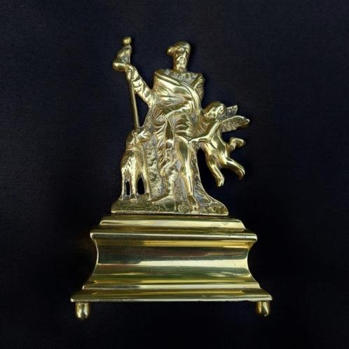 Koperen plaquette Sint- Rochus., Antiek en Kunst, Antiek | Koper en Brons, Koper, Ophalen