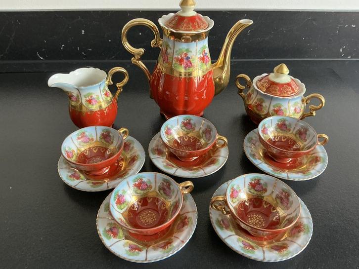 Zeldzaam bohemen theeservies, Antiek en Kunst, Antiek | Servies compleet, Ophalen of Verzenden
