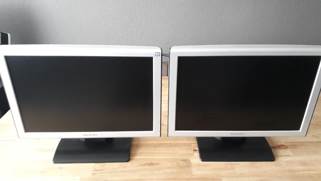 monitor pc Mirai DML-519W10 DJ set x2, Computers en Software, Monitoren, Zo goed als nieuw, 60 Hz of minder, DVI, LED, Full HD