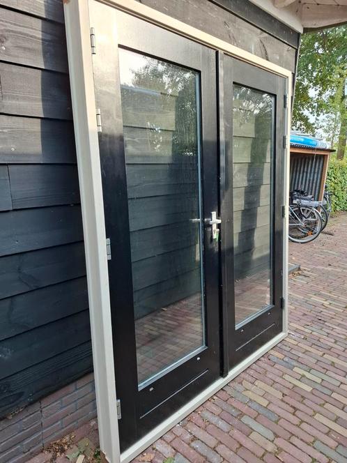 Openslaande tuindeuren dubbel glas deuren terrasdeuren pui, Doe-het-zelf en Verbouw, Kozijnen en Schuifpuien, Zo goed als nieuw