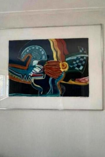 Schilderij van Bob van den Haspel. Op perspex plaat. beschikbaar voor biedingen
