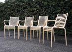 4 PIP-e stoelen geel Driade ontwerp Philippe Starck, Huis en Inrichting, Stoelen, Vier, Kunststof, Gebruikt, Ophalen