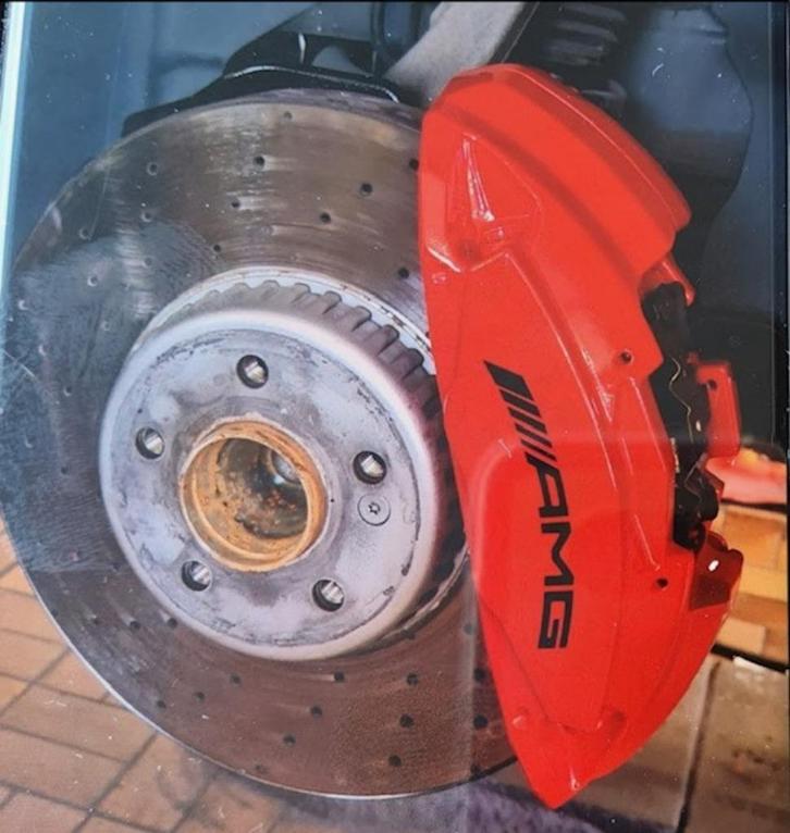 amg remklauwen sticker amg stickers c63 c43 gle63 glc43 E63, Auto diversen, Tuning en Styling, Ophalen of Verzenden