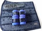 Anky Setje Blue Leopard Full zadeldekje bandages blauw, Ophalen of Verzenden, Nieuw, Dekje